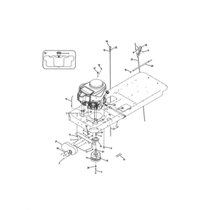 Engine Connection Diagram and Parts List for 17WI2ACK056  Cub Cadet Lawn Tractor